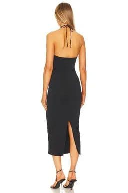 Revolve Erika Midi Dress in Black - Image 3