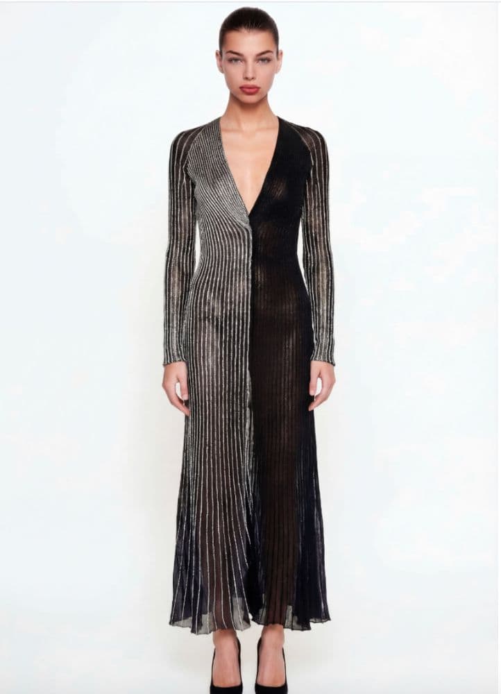 Proenza Schouler Metallic Knit Midi Dress - Image 2