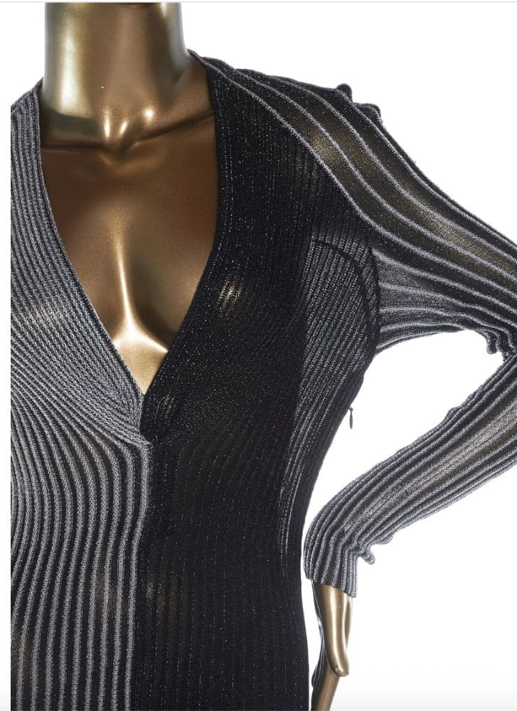 Proenza Schouler Metallic Knit Midi Dress - Image 5