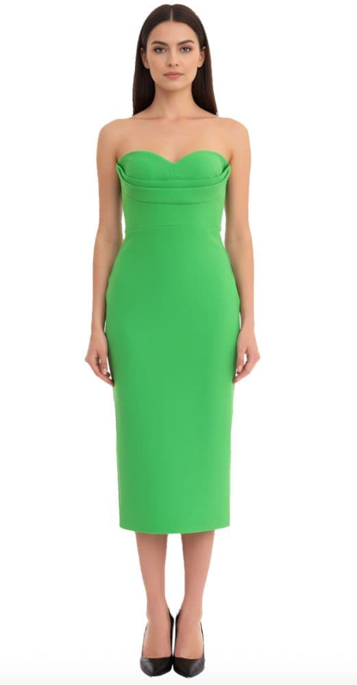 Alex Perry Strapless Midi Length Dress - Image 3