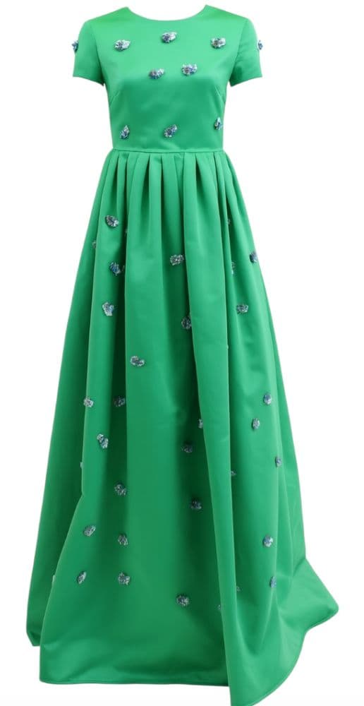 Rochas Ostia Appliqué Short Sleeve Gown - Image 5