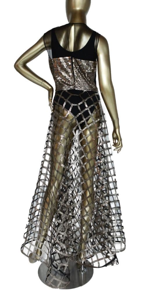 Christian Dior Sequined Illusion Lattice Gown - Image 5