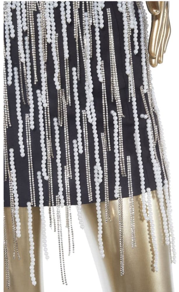 Attico Ludmilla Fringe Beaded Mini Dress - Image 2