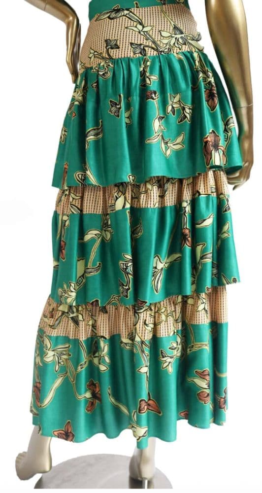 Alexis Printed Ruffle Embellishment Skirt Suit - Image 6