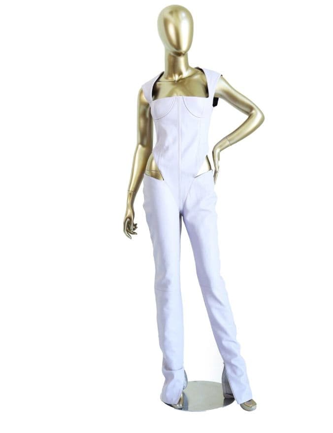 Laquan Smith Sleeveless Catsuit With Hip Cutout Jumpsuit - Image 1