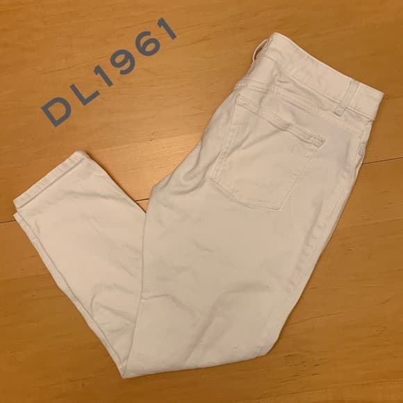 DL1961 Florence White Crop Jeans / 31 - Image 3
