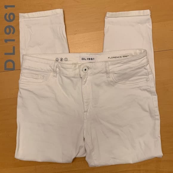 DL1961 Florence White Crop Jeans / 31 - Image 4