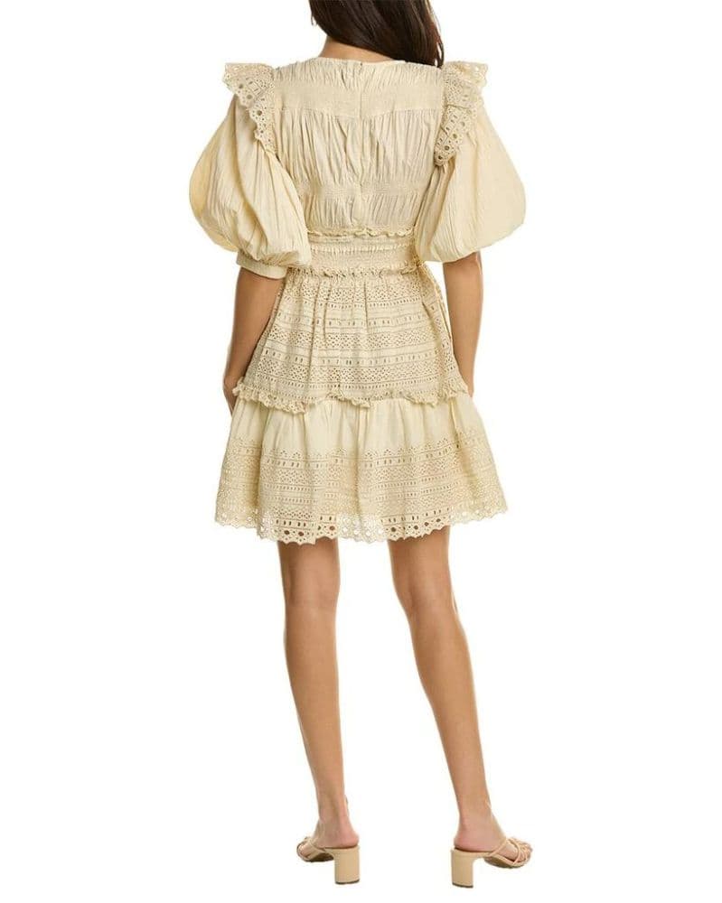 SEA NY Marley Pleated Smocked Mini Dress - Image 2