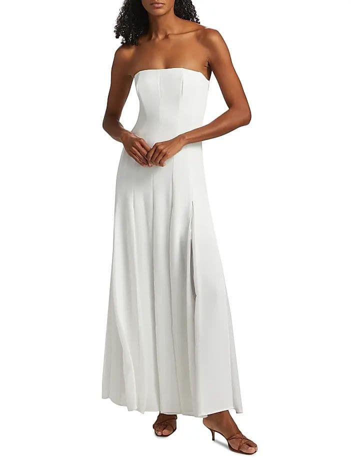 Nicholas the Label  Tavia Strapless Godet Maxi Dress - Image 2