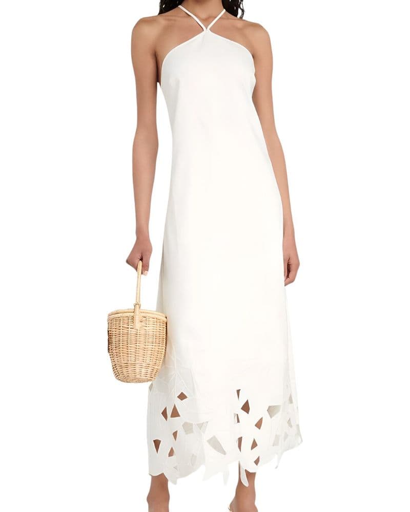 Johnathan Simkhai Linda Charm Linen-Blend Maxi Dress - Image 1