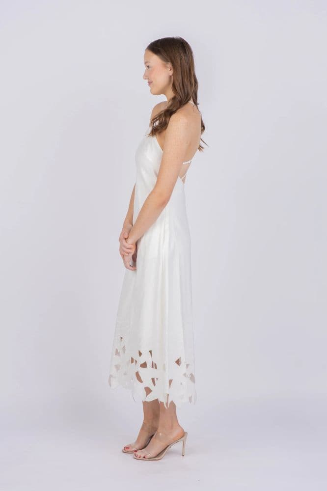 Johnathan Simkhai Linda Charm Linen-Blend Maxi Dress - Image 3