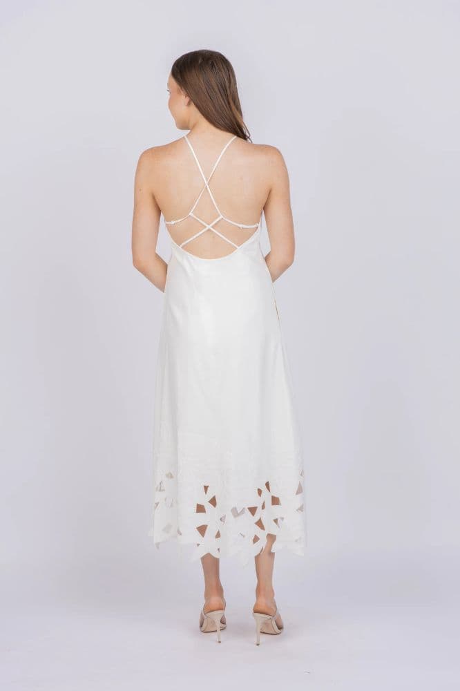Johnathan Simkhai Linda Charm Linen-Blend Maxi Dress - Image 4