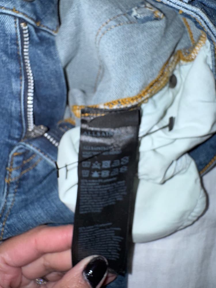 AllSaints Low Rise Skinny Jean in Washed Indigo (Size 26 NWOT) - Image 6