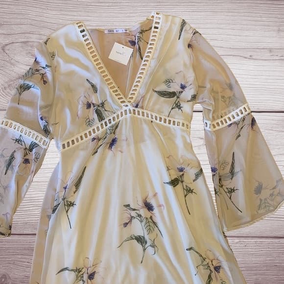 NWT Fraiche by J Floral Chiffon Blouson Dress - Image 6