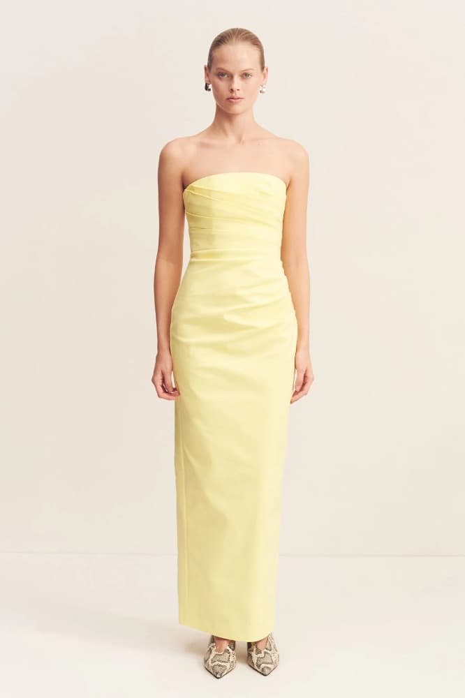Shona Joy Lani Strapless Draped Maxi Dress - Image 1