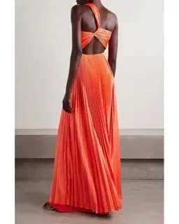 Nessa One-Shoulder Pleated Gown - Image 2