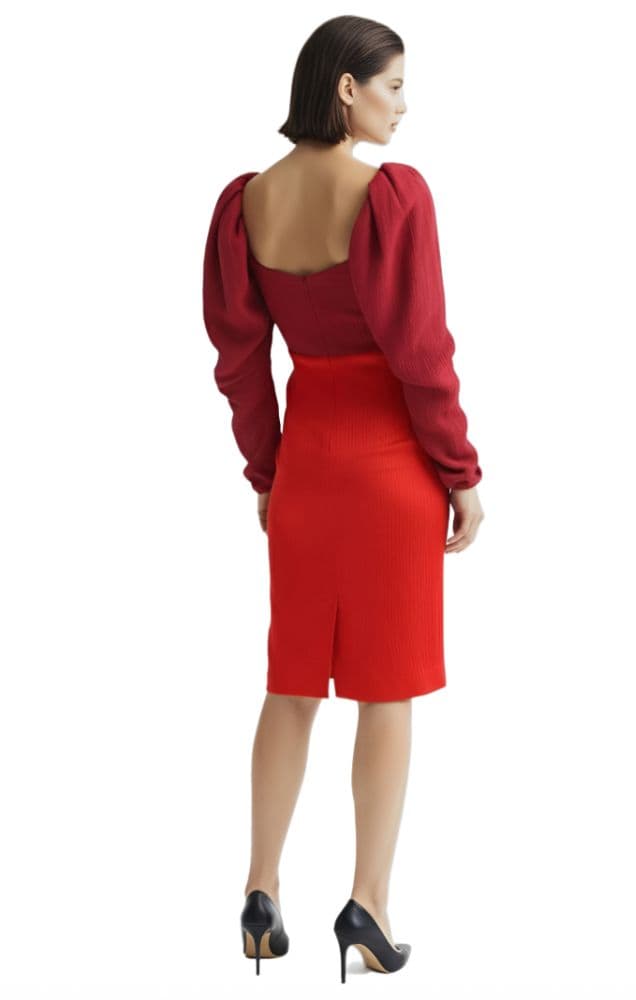 Hellessy Thelma Off-the-shoulder Silk-satin And Linen And Silk-blend Dress - Image 2