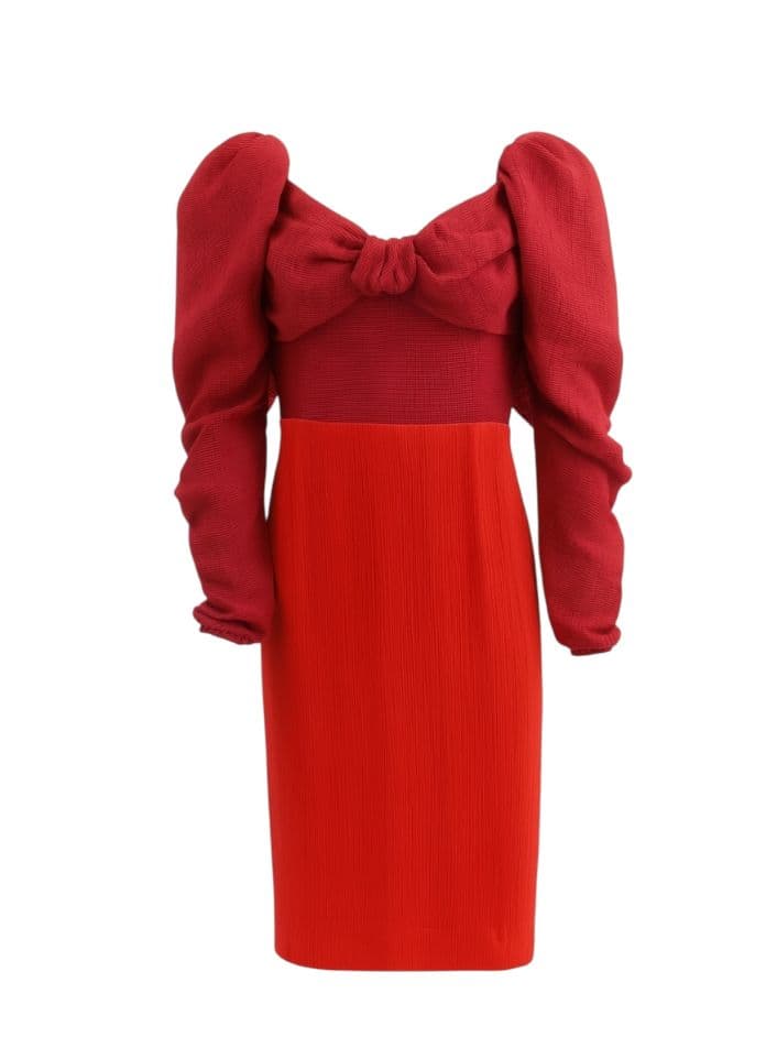 Hellessy Thelma Off-the-shoulder Silk-satin And Linen And Silk-blend Dress - Image 3