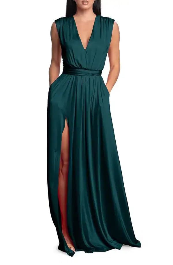 Dress the Population Krista Dress in Pine - Image 1