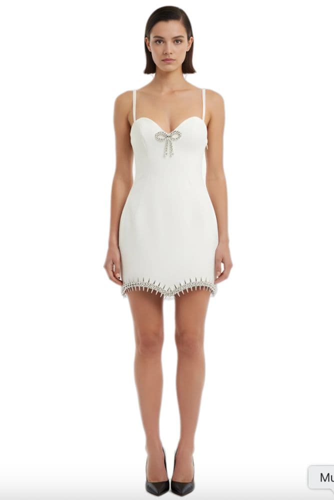 Area Crystal Spike Mini Dress - Image 2