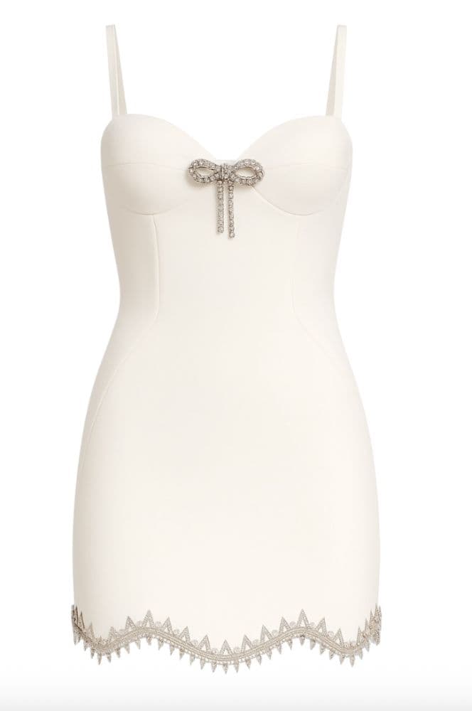 Area Crystal Spike Mini Dress - Image 1