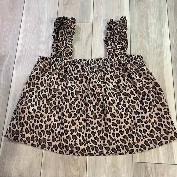 NWT Gilli Leopard Print Cosette Top - Sz L - Image 5