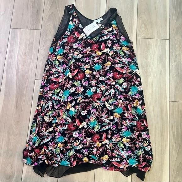 NWT Grace & Lace Tiered Mesh Printed Dress - Sz L - Image 2