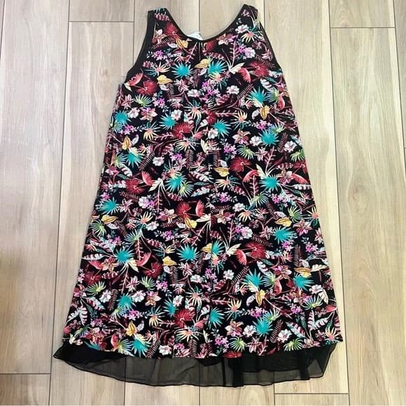 NWT Grace & Lace Tiered Mesh Printed Dress - Sz L - Image 5