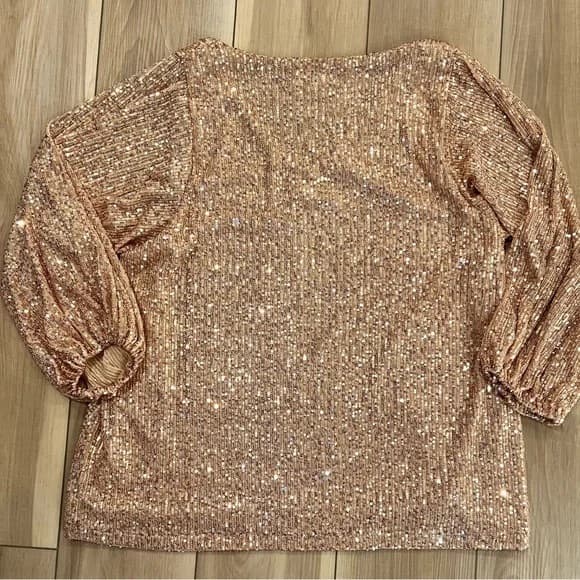 Grace & Lace Holiday Sequin Top / L - Image 3