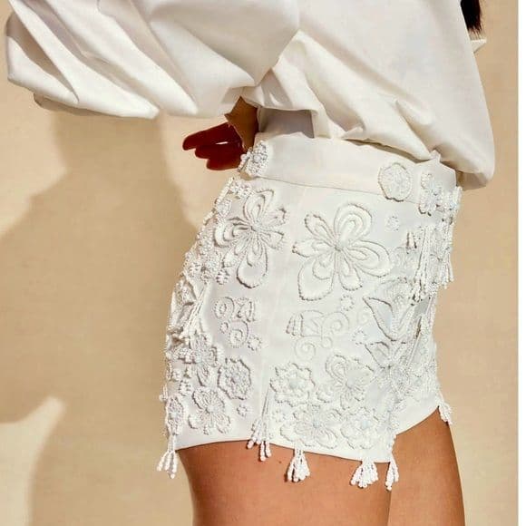 Cynthia Rowley beaded shorts - Image 2