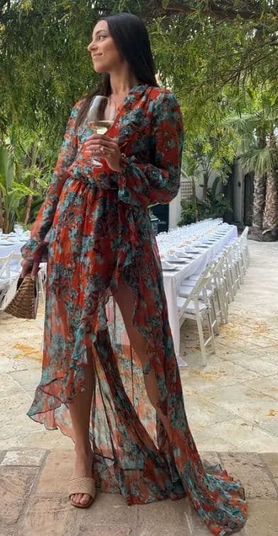 Caroline Constas Vivian Silk Gown Wrap Multicolor S - Image 3