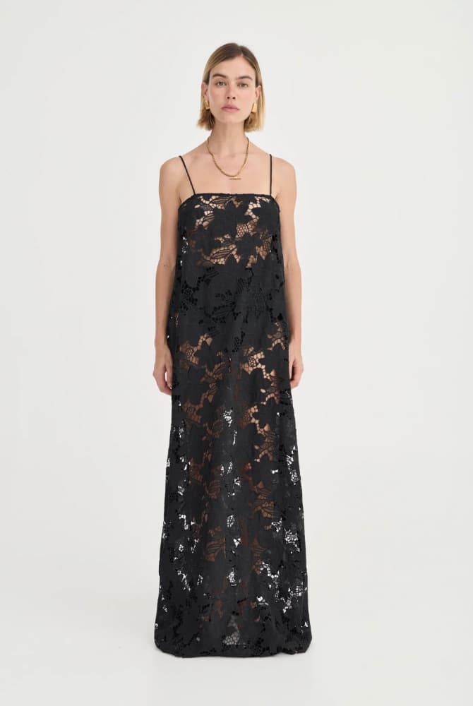 Solaqua Camilla Dress - Noir Crochet Lace - Image 2