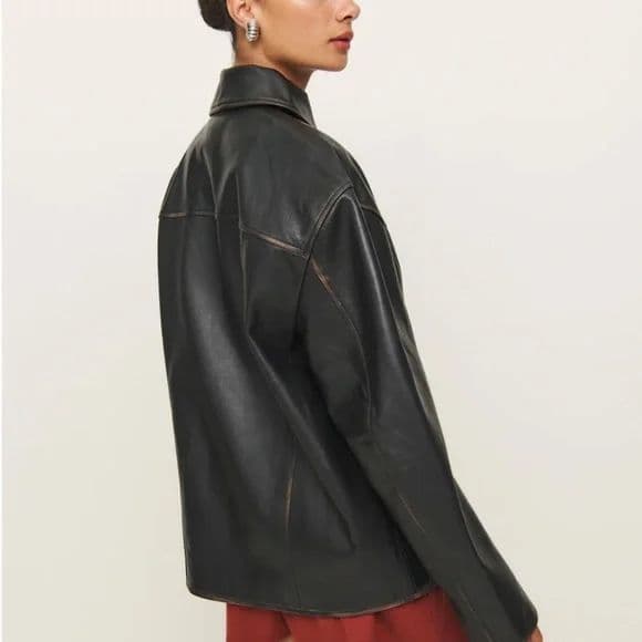 Veda Bennett Oversized Leather Bomber - Image 5