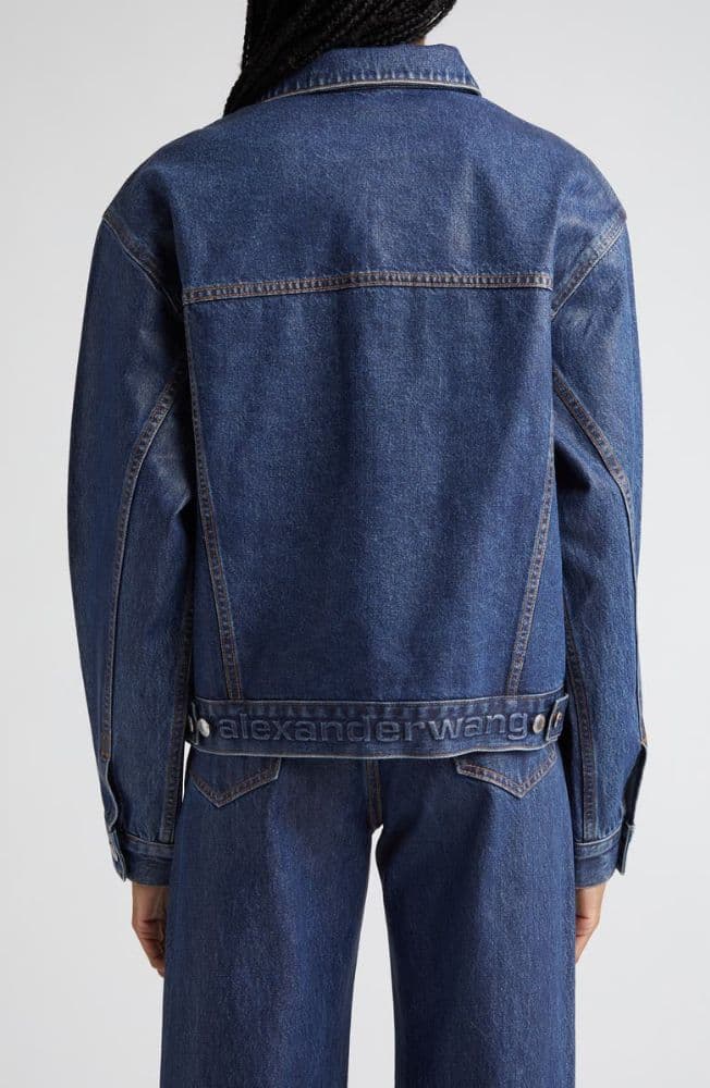 Alexander Wang Coated Denim Trucker Jacket - Image 1