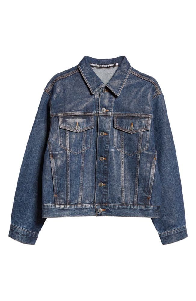Alexander Wang Coated Denim Trucker Jacket - Image 5