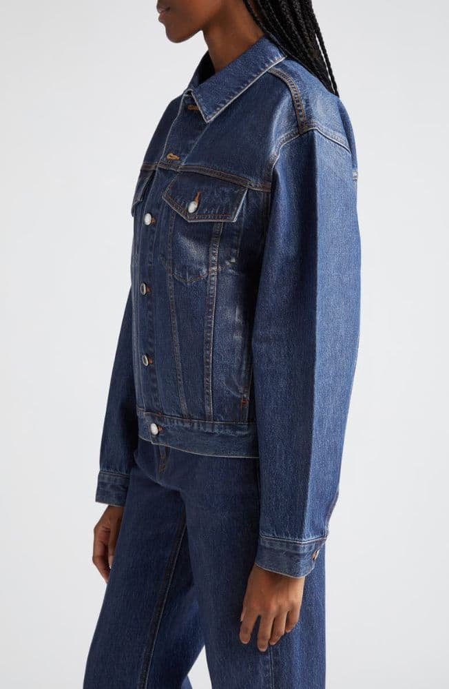 Alexander Wang Coated Denim Trucker Jacket - Image 6