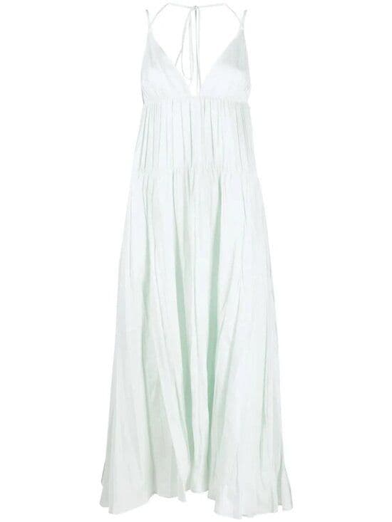 XS Joseph Darnley gathered silk maxi dress - Image 4