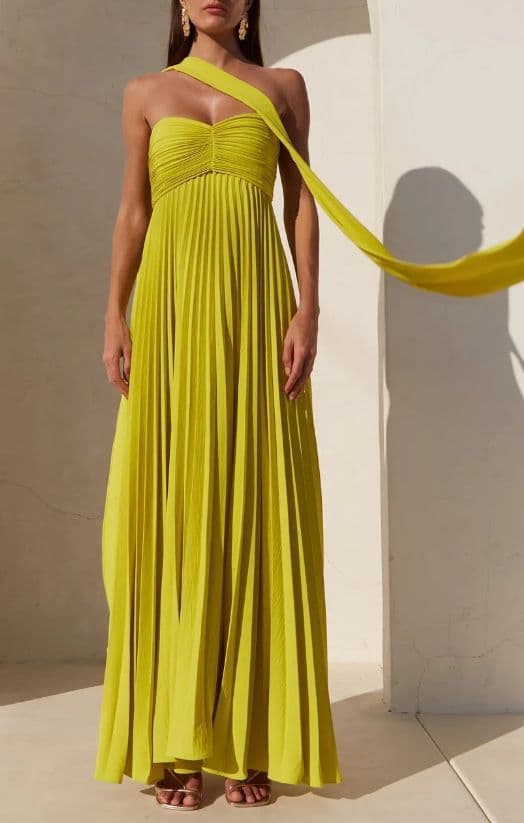 Delfi Collective - Daphne Dress - Chartreuse - Image 1