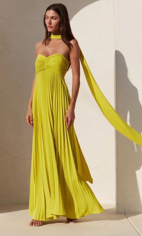 Delfi Collective - Daphne Dress - Chartreuse - Image 2