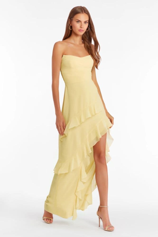 Amanda Uprichard Magnolia Dress Yellow - Image 3