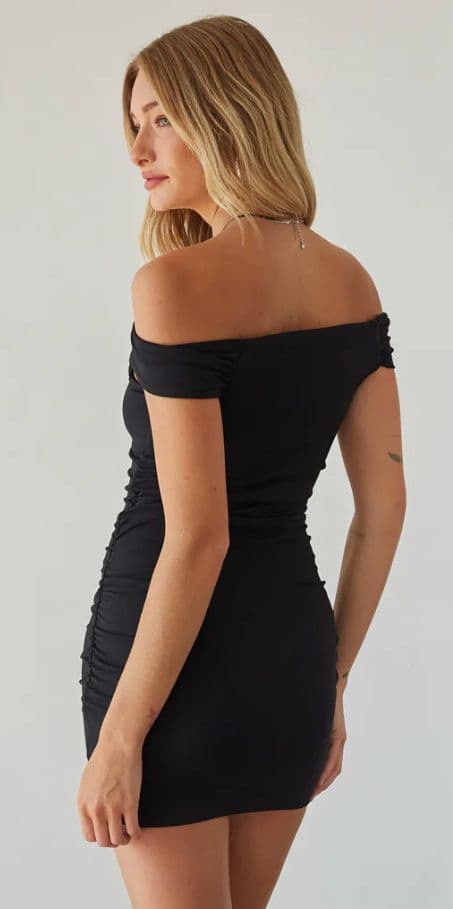 Augusta Off The Shoulder Foldover Mini Dress - Image 2
