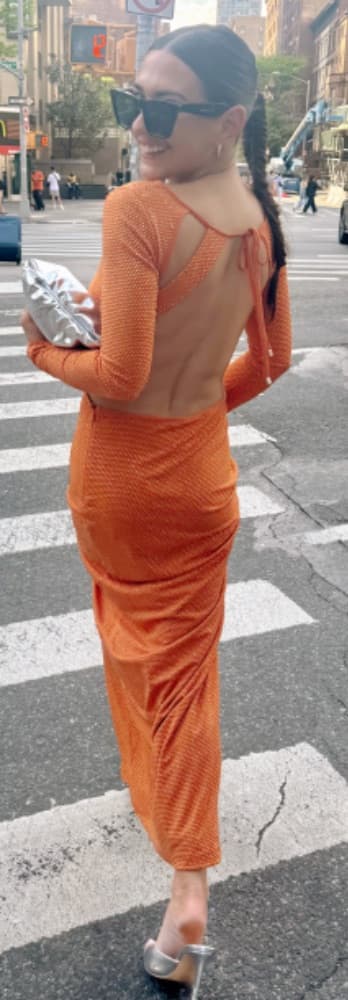 Cult Gaia Beaded Long Sleeve Cut-Out Backless Dress - Image 3