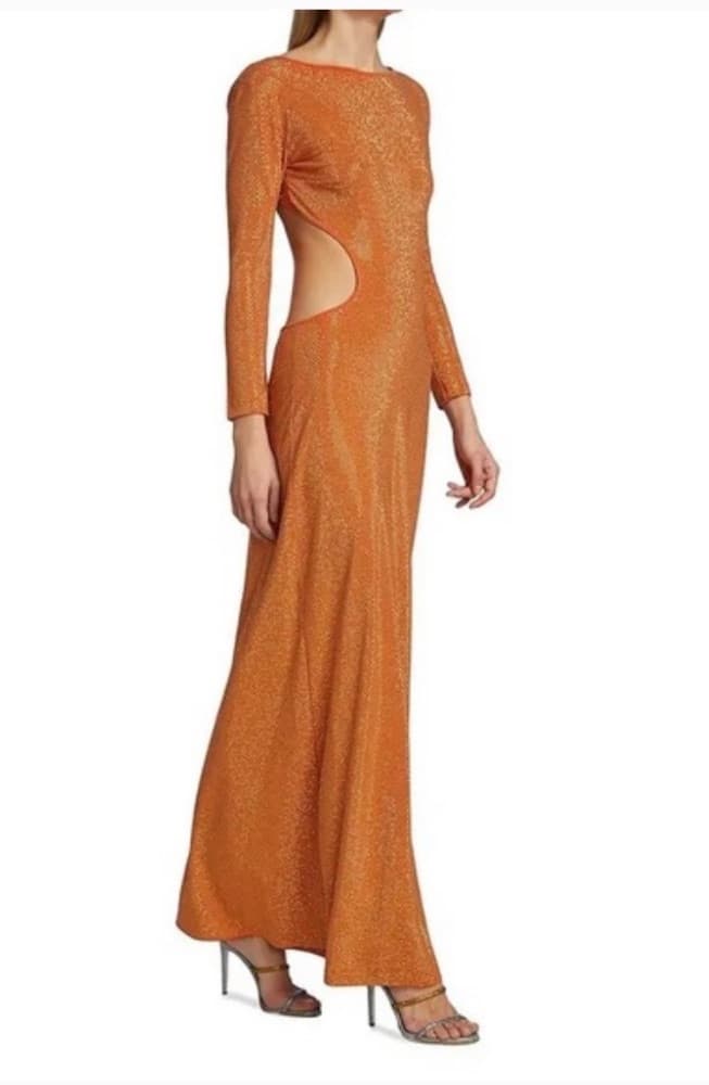 Cult Gaia Beaded Long Sleeve Cut-Out Backless Dress - Image 5