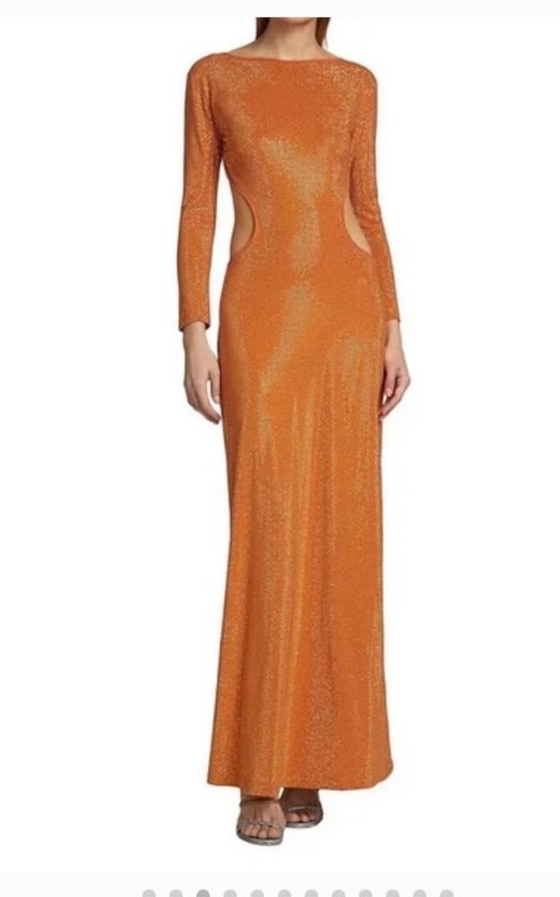 Cult Gaia Beaded Long Sleeve Cut-Out Backless Dress - Image 6