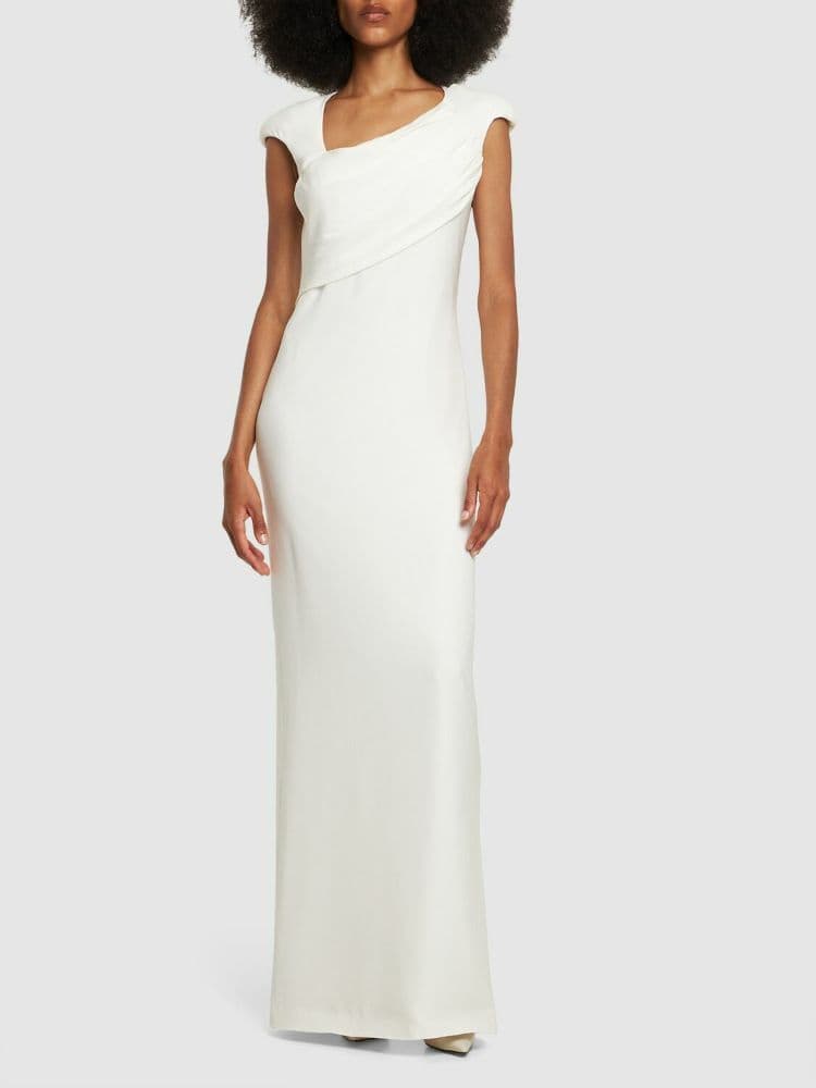 Tom Ford, Double silk Georgette draped long dress - Image 1