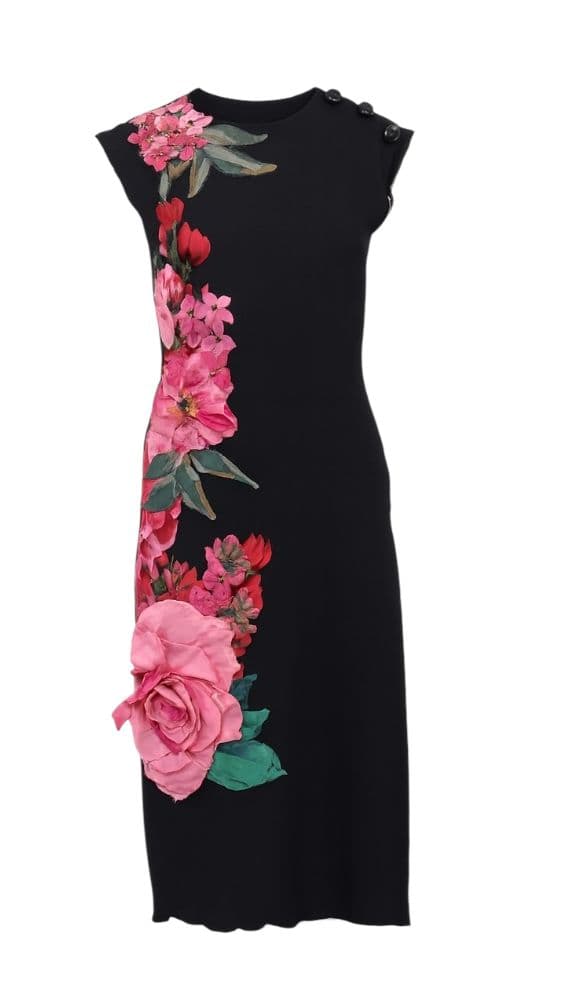 Dolce & Gabbana Silk Floral Print Dress - Image 3