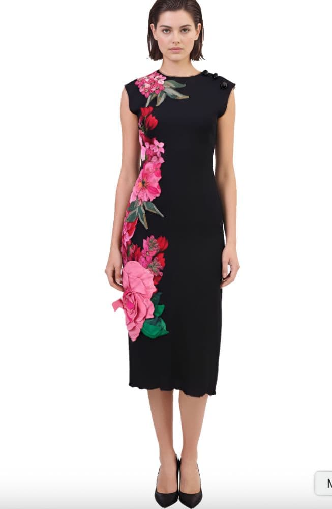 Dolce & Gabbana Silk Floral Print Dress - Image 1
