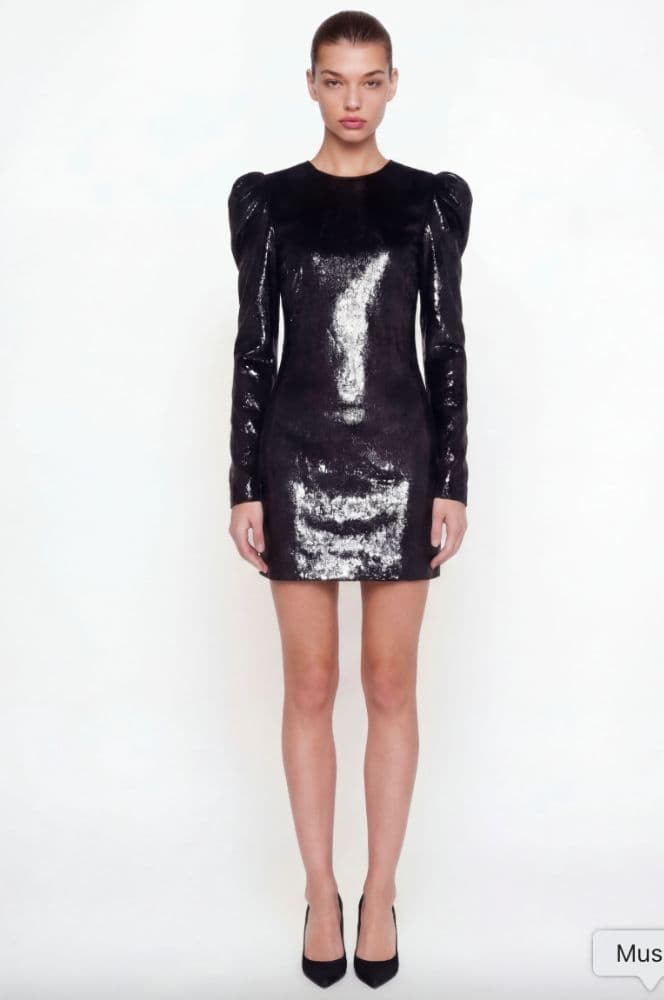 Saint Laurent Metallic Cocktail Dress - Image 1
