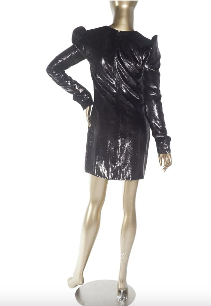 Saint Laurent Metallic Cocktail Dress - Image 2