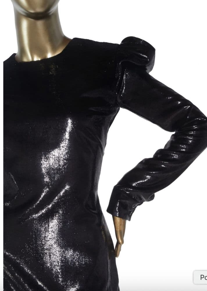 Saint Laurent Metallic Cocktail Dress - Image 3